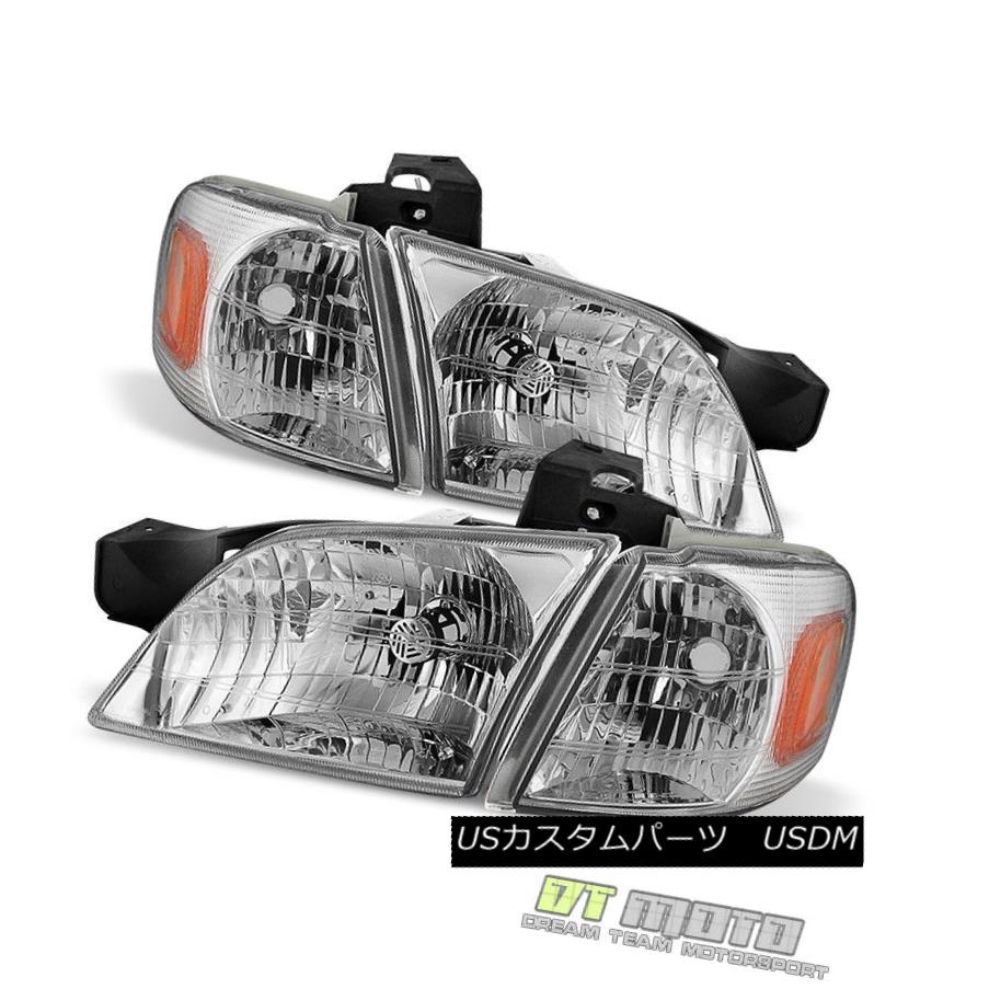 ヘッドライト 1997-2005 Chevy Venture Silhouette Montana Headlights w/Signal Corner Lights 4PC 1997?2005シボレーベンチャーシルエットモンタナヘッドライト、シグナルコーナーライト付き4PC 【並行輸入品】