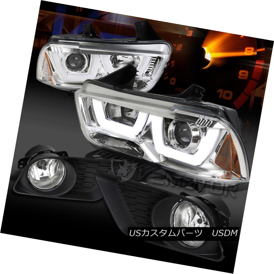 ヘッドライト 11-14 Charger Chrome Halo LED DRL Projector Headlights+Clear Fog Lamps+Switch 11-14 Charger Chrome Halo LED DRLプロジェクターヘッドライト+ Cle arフォグランプ+スイッチ 【並行輸入品】