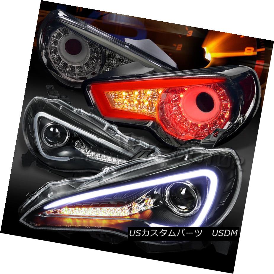 ヘッドライト 12-16 Scion FR-S Black LED DRL Signal Projector Headlights+Smoke LED Tail Lamps 12-16 Scion FR-S黒色LED DRL信号プロジェクターヘッドライト+スモーキー ke LEDテールランプ 【並行輸入品】