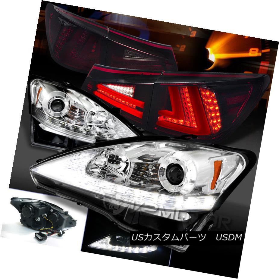 ヘッドライト 06-08 IS250 Chrome LED DRL Signal Projector Headlights+Red Smoke LED Tail Lamps 06-08 IS250 Chrome LED DRL信号プロジェクターヘッドライト+赤色スモークLEDテールランプ 【並行輸入品】 93,896円