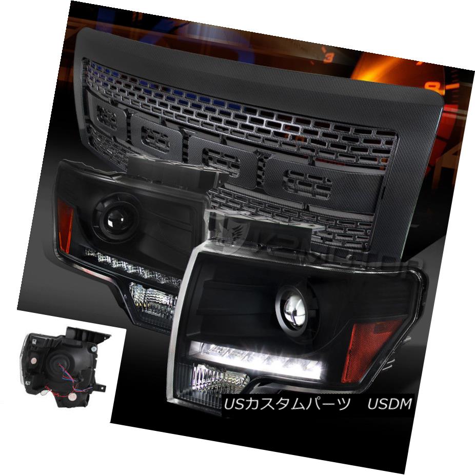 ライト ランプ ワンピなど最旬ア ヘッドライト 09 14 Grille Look Cf Style Tor Drlストリッププロジェクターヘッドライト ラップ F150ブラックled 09 14 Grille Look Cf Style Headlights Raptor Projector Strip Drl Led Black F150 Shoxruxtj Com
