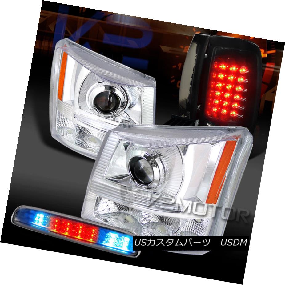 ヘッドライト 03-06 Silverado Clear Projector Headlight+LED 3rd Stop+Piano Black LED Tail Lamp 03-06 Silveradoクリアプロジェクターヘッドライト+ LED第3ストップ+ピアノブラックLEDテールランプ 【並行輸入品】