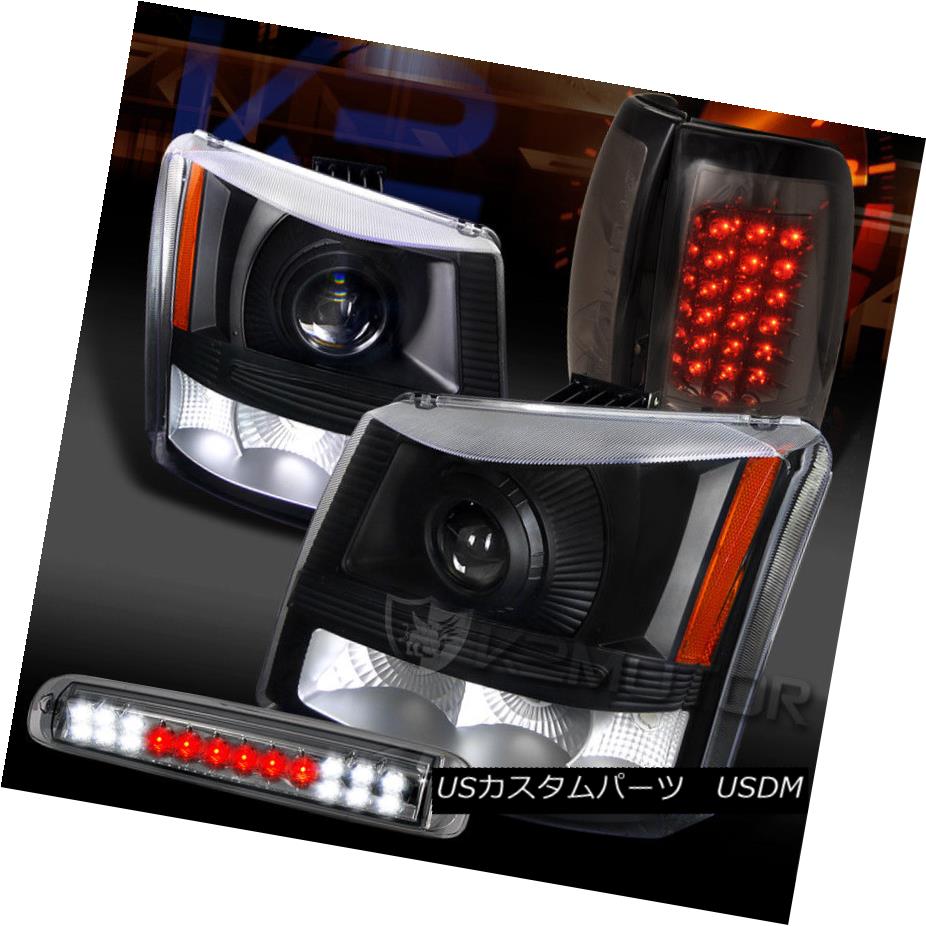 ヘッドライト 03-06 Silverado Black Projector Headlights+Smoke LED Tail 3rd Brake Lamps 03-06 Silverado Blackプロジェクターヘッドライト+ Smo ke LEDテール第3ブレーキランプ 【並行輸入品】