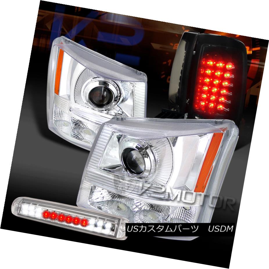 ヘッドライト 03-06 Silverado Chrome Projector Headlights+3rd Brake+Piano Black LED Tail Lamps 03-06 Silverado Chromeプロジェクターヘッドライト+ 3番ブレーキ+ピアノブラックLEDテールランプ 【並行輸入品】