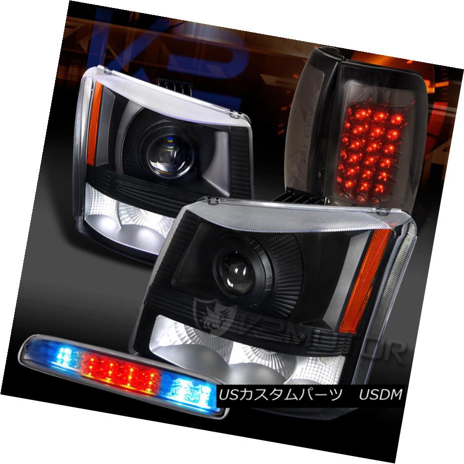 ヘッドライト 03-06 Silverado Black Projector Headlights+Smoke LED Tail Clear 3rd Stop Lamps 03-06 Silverado Blackプロジェクターヘッドライト+ Smo ke LEDテールクリア第3ストップランプ 【並行輸入品】