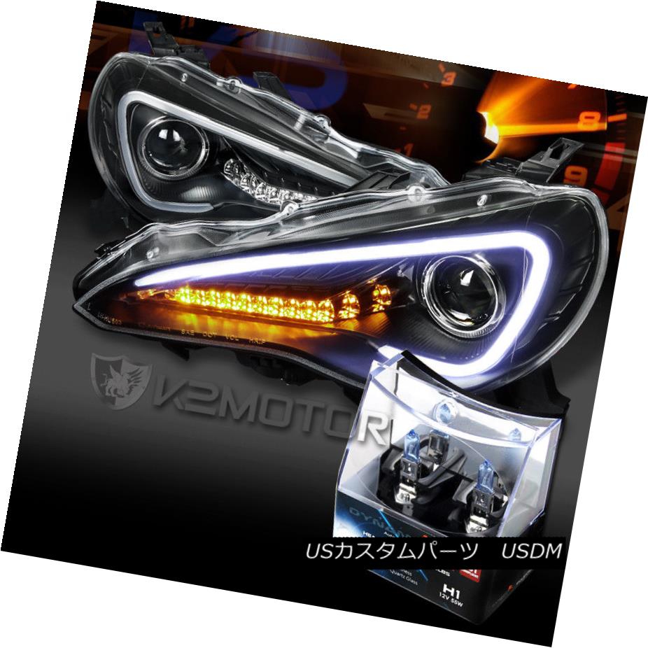 ヘッドライト 12-17 Scion FR-S Black LED DRL Signal Projector Headlights+H1 Halogen Bulbs 12-17 Scion FR-S黒色LED DRL信号プロジェクターヘッドライト+ H1ハロゲン電球 【並行輸入品】｜カスタムパーツ WORLD倉庫 81,615円