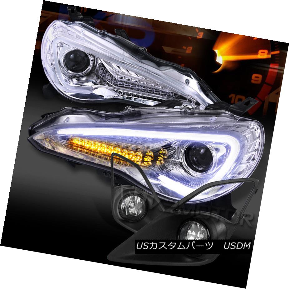 ヘッドライト For 12-16 FR-S Toyota 86 LED DRL Projector Headlight+Clear Fog Lamps+Switch 12-16 FR-S用トヨタ86 LED DRLプロジェクターヘッドライト+クリーナー rフォグランプ+スイッチ 【並行輸入品】