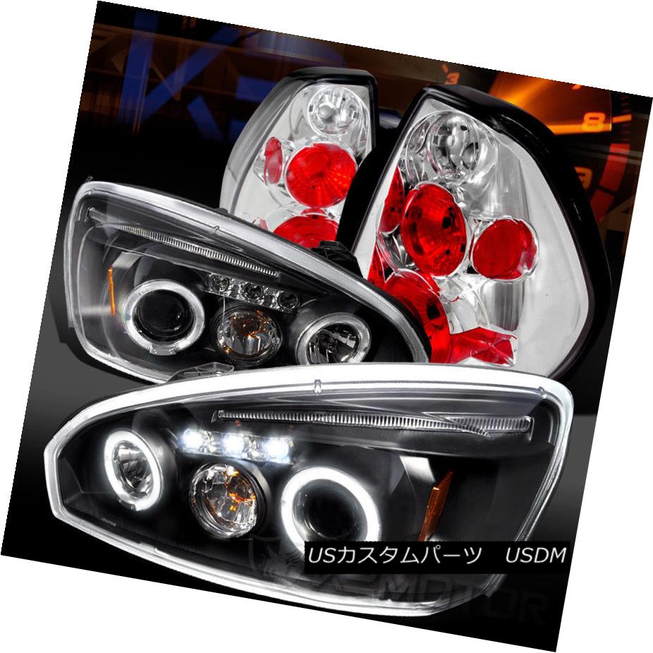 ヘッドライト 04-07 Chevy Malibu Black Dual Halo LED Projector Headlights+Clear Tail Lamps 04-07 Chevy Malibu BlackデュアルHalo LEDプロジェクターヘッドライト+ Cle arテールランプ 【並行輸入品】