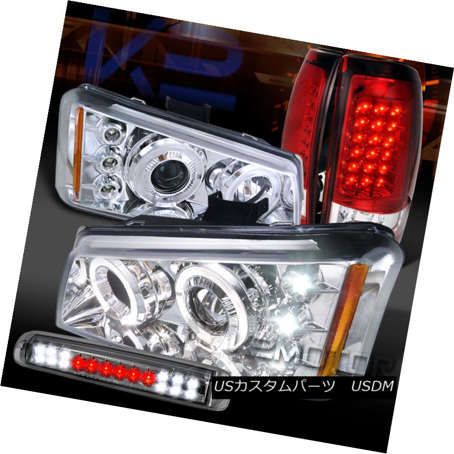 メーカー直送 ライト ランプ Led Headlight Red Projector Halo Clear Silverado 03 06 ヘッドライト Tail 03 06シルバラードクリアハロープロジェクターヘッドライト レッドledテールティンテッド第3ストップランプ Lamp Stop 3rd Tinted Benitoalbosco Com