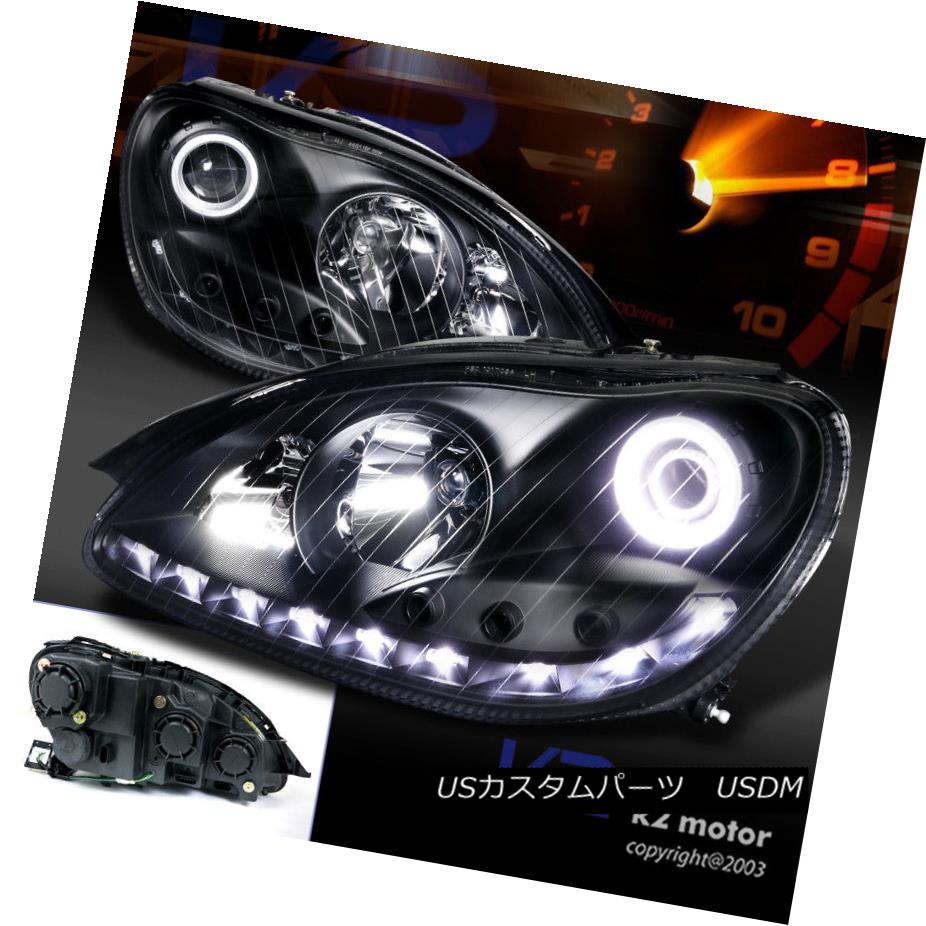 ヘッドライト 00-05 Mercedes Benz W220 S-Class Black Halo LED Signal Projector Headlights 00-05メルセデスベンツW220 SクラスブラックハローLEDシグナルプロジェクターヘッドライト 【並行輸入品】