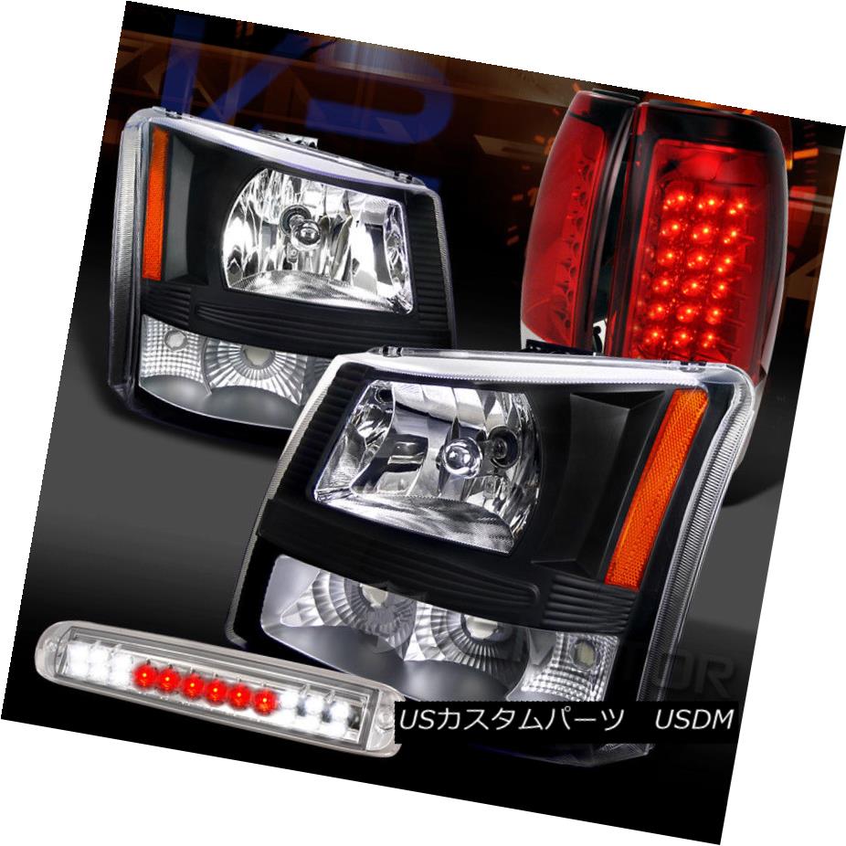 ヘッドライト 03-06 Silverado Black Headlights+Red LED Tail Lamps+Clear LED 3rd Brake 03-06 Silverado Blackヘッドライト+ Red LEDテールランプ+ Clear LED 3rdブレーキ 【並行輸入品】