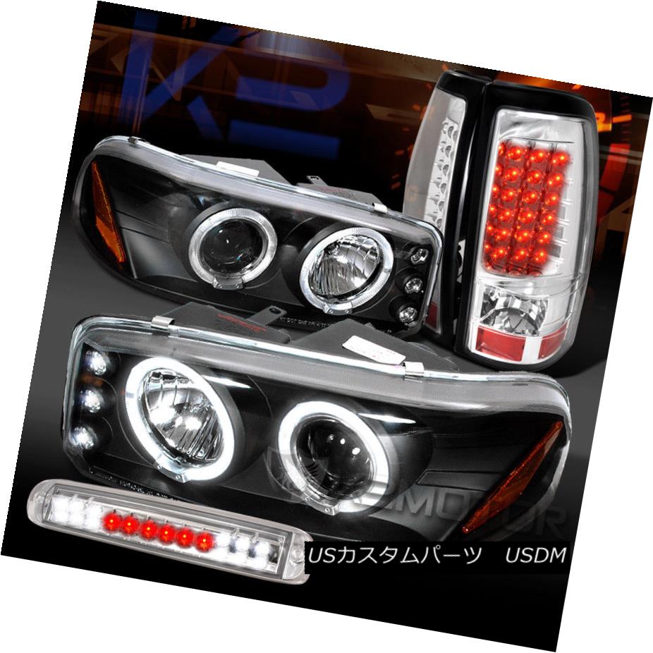 ヘッドライト 04-06 Sierra Black Projector Headlights+Clear LED Tail Lamps+LED 3rd Brake 04-06シエラ・ブラック・プロジェクター・ヘッドライト+ Cle ar LEDテールランプ+ LED第3ブレーキ 【並行輸入品】