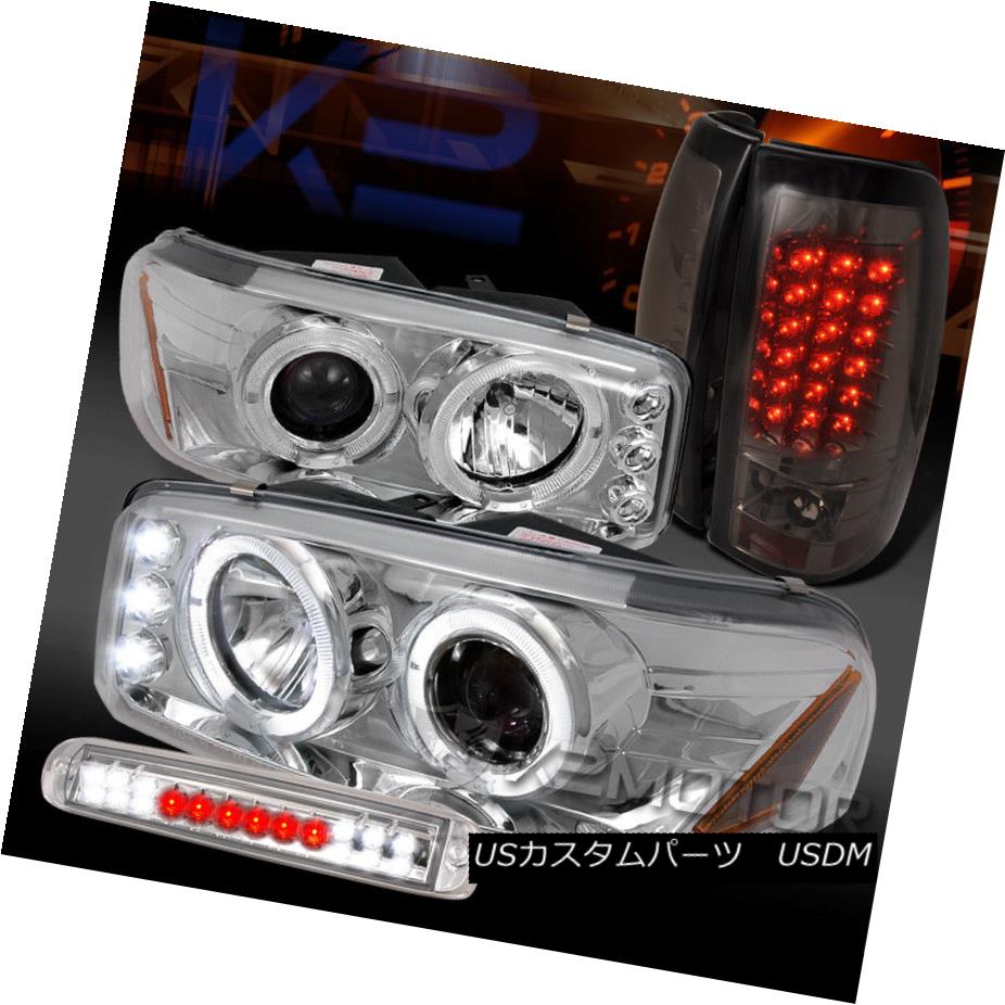 ヘッドライト 99-03 Sierra Chrome Projector Headlights+LED 3rd Brake+Smoke LED Tail Lamps 99-03シエラクロームプロジェクターヘッドライト+ LED第3ブレーキ+スモークLEDテールランプ 【並行輸入品】
