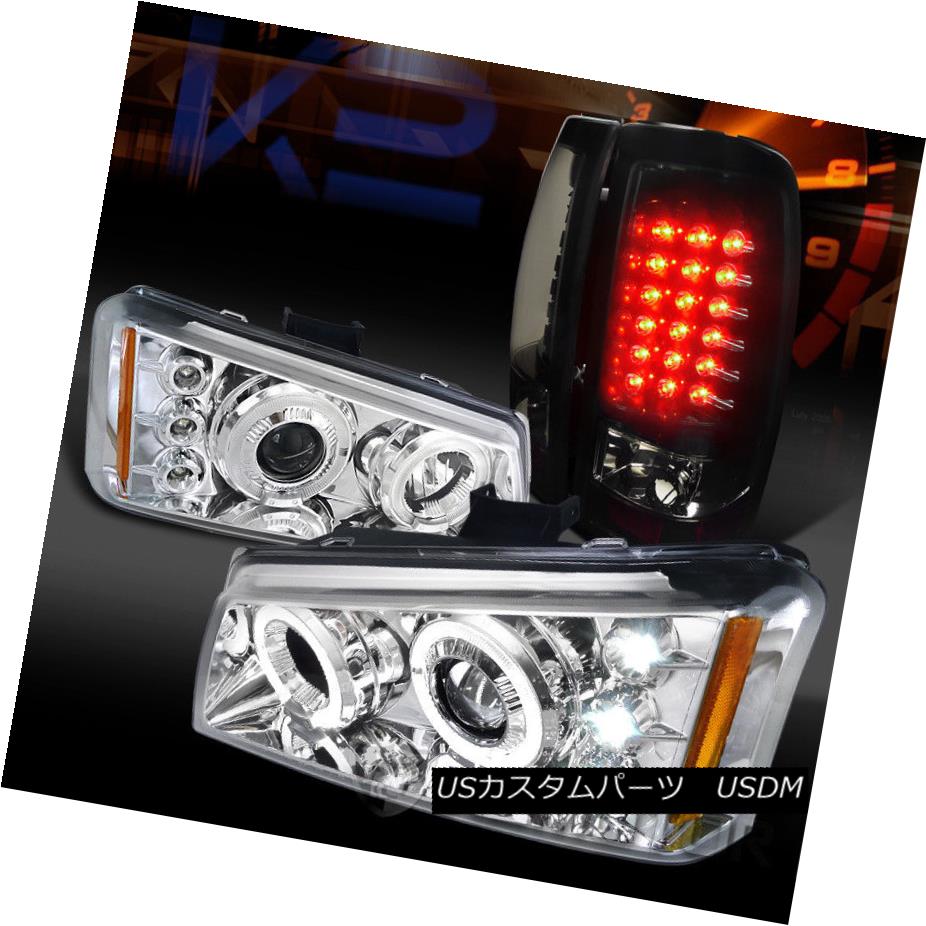 ヘッドライト 03-06 Silverado Chrome Halo Projector Headlights+Glossy Black LED Tail Lamps 03-06 Silverado Chrome Haloプロジェクターヘッドライト+グロー ssyブラックLEDテールランプ 【並行輸入品】