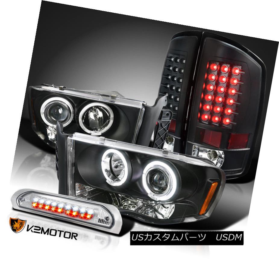 ヘッドライト 02-05 Ram1500 Black Halo Projector LED Headlight+Tail Lamp+Clear 3rd Brake Light 02-05 Ram1500ブラックハロープロジェクターLEDヘッドライト+テールランプ+クリア第3ブレーキライト 【並行輸入品】
