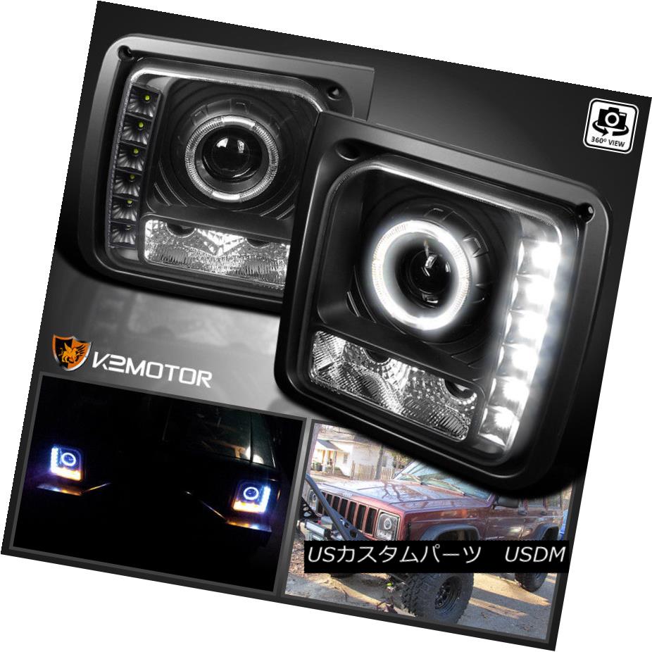 ヘッドライト 1997-2001 Jeep Cherokee Black Projector Headlights Lamps w/SMD LED DRL 1997-2001ジープチェロキー黒プロジェクターヘッドランプSMD LED DRL 【並行輸入品】 75,020円