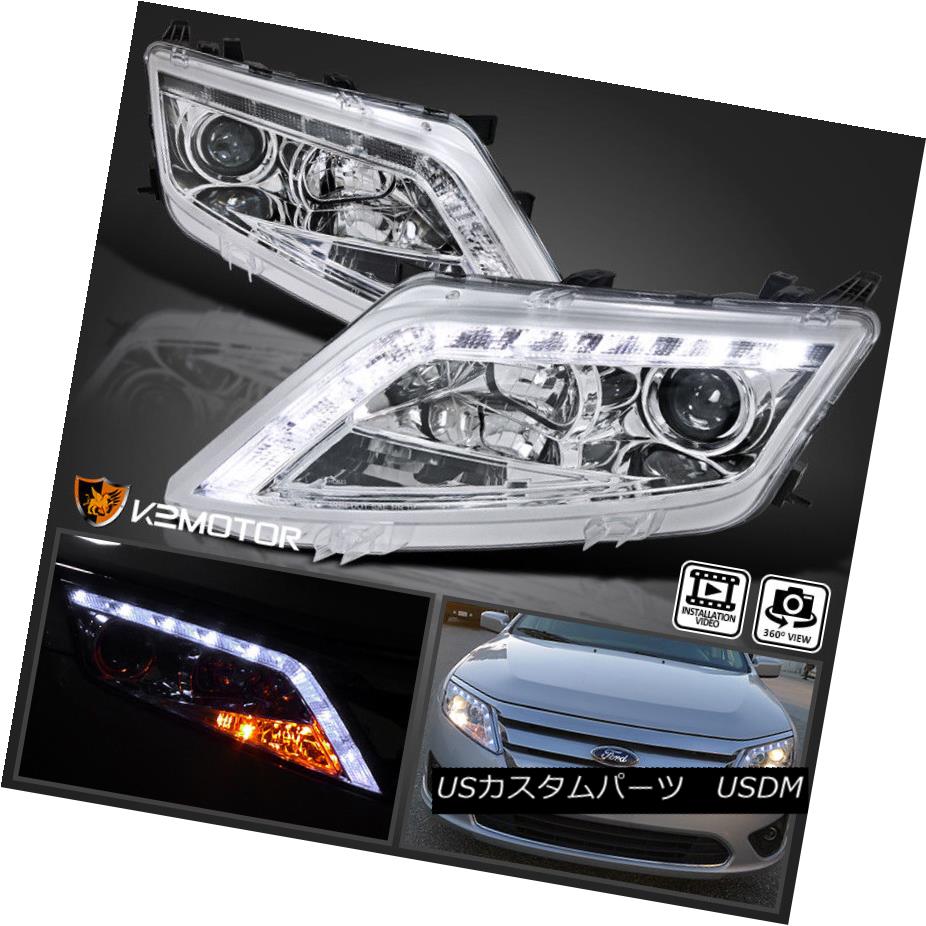 ヘッドライト 10 12 Ford Fusion Chrome R8 Style Led Drl Projector Headlight Clear Head Lamps 10 12フォードフュージョンクロームr8スタイルled Drlプロジェクターヘッドライトクリアヘッドランプ Centralelectricals Com