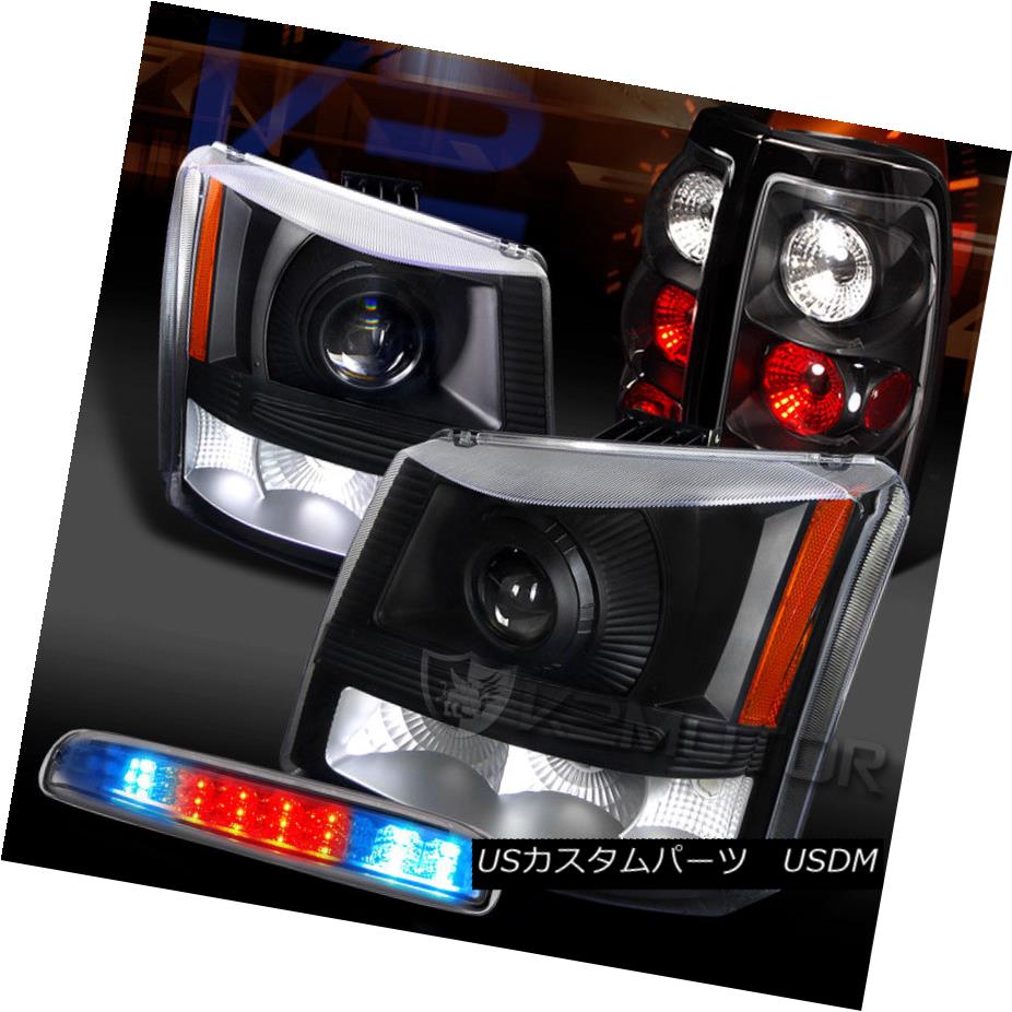 ライト ランプ 驚きの値段 Projector Black 1500 Silverado 03 06 ヘッドライト Headlights Tail 3ストップ Lランプ クリアled 1500ブラックプロジェクターヘッドライト タイ Silverado 03 06 Stop 3rd Led Lamps Clear