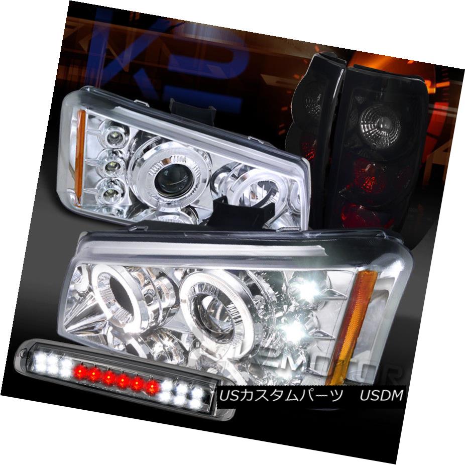 ヘッドライト 03-06 Silverado Clear Halo Projector Headlamp Tint LED 3rd Piano Black Tail Lamp 03-06 Silverado Clear HaloプロジェクターヘッドランプティントLED第3ピアノブラックテールランプ 【並行輸入品】