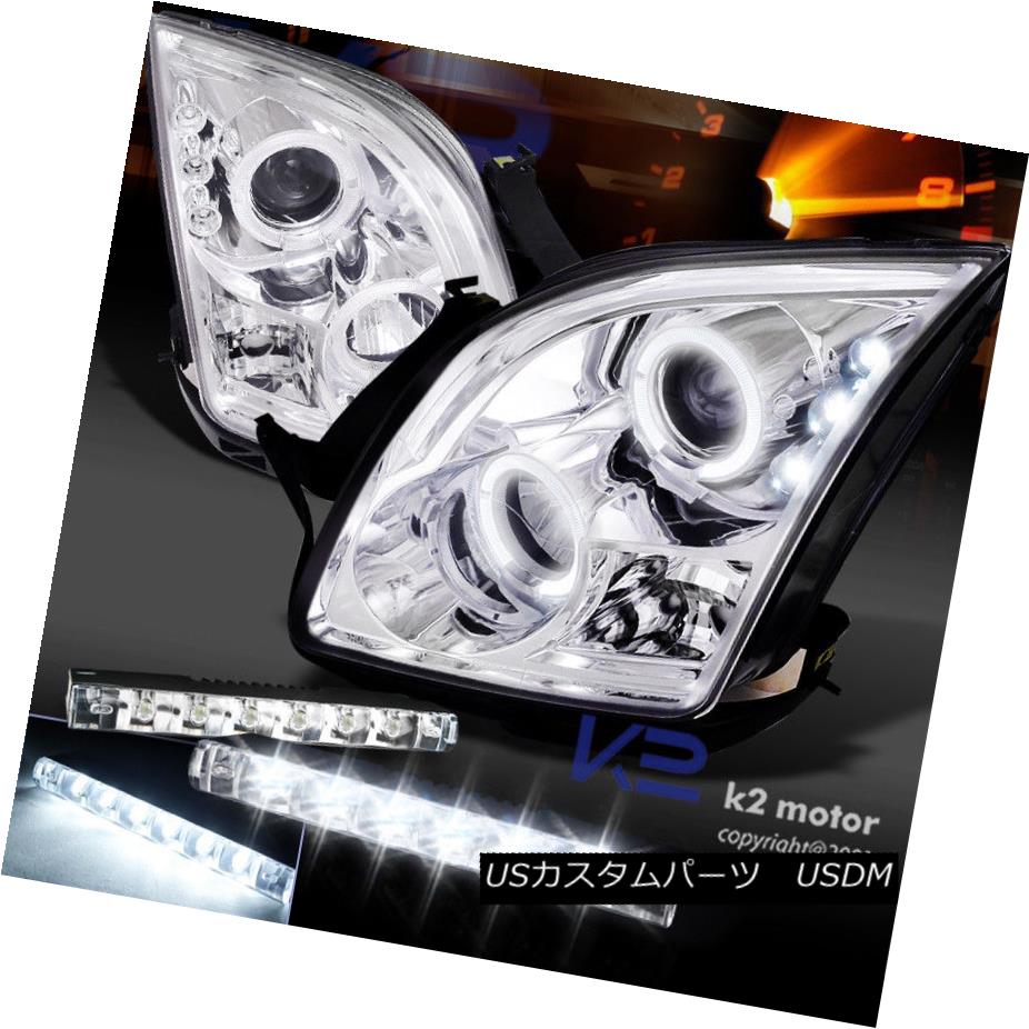 ヘッドライト Chrome 06-09 Ford Fusion Clear Halo Projector Headlight+LED Bumper Fog Lamp DRL クローム06-09フォードフュージョンクリアハロープロジェクターヘッドライト+ LEDバンパーフォグランプDRL 【並行輸入品】