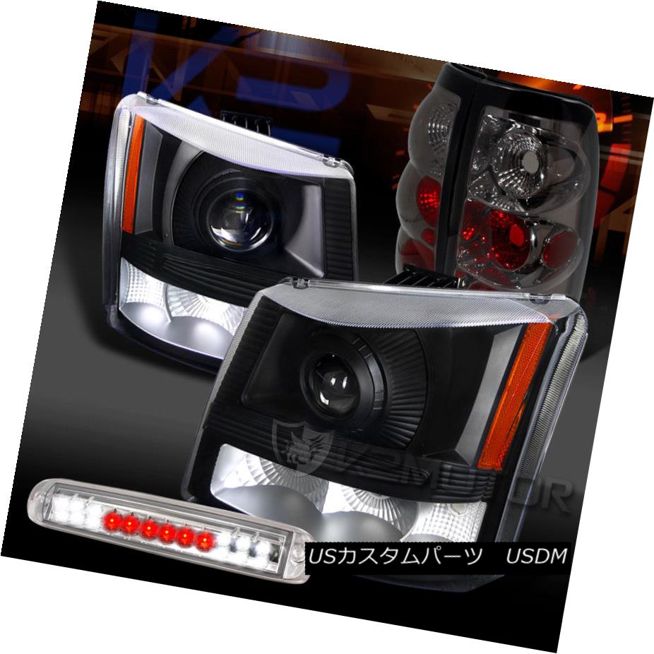 ヘッドライト 03-06 Silverado Black Projector Headlights+Smoke Tail Clear LED 3rd Brake Lamps 03-06 Silverado Blackプロジェクターヘッドライト+ Smo keテールクリアLED第3ブレーキランプ 【並行輸入品】