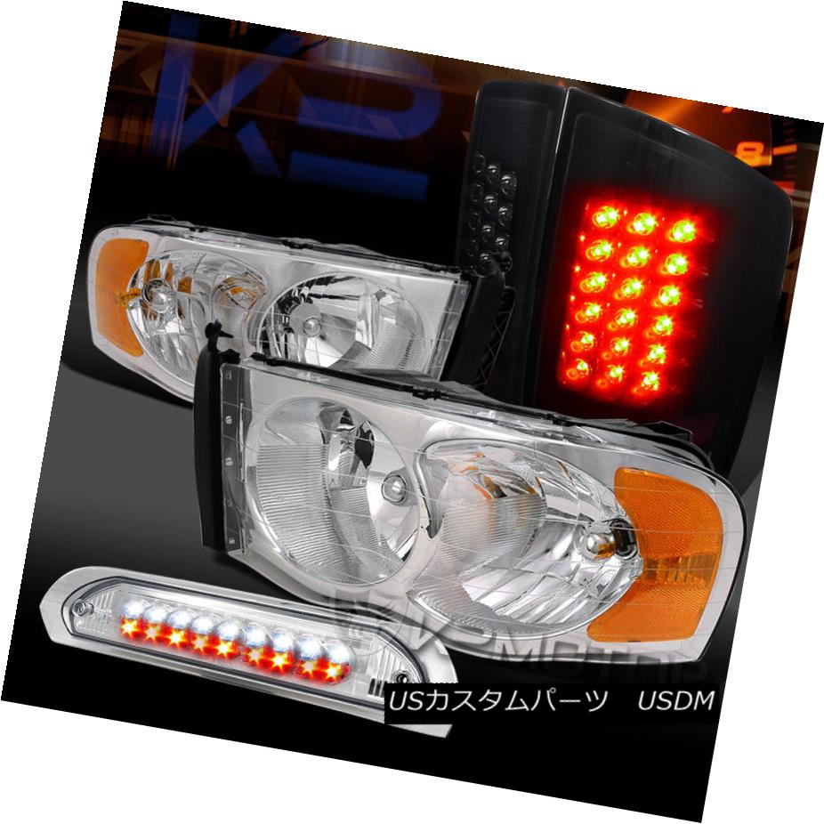 100 正規品 ライト ランプ Chrome 1500 2500 Ram 02 05 ヘッドライト Headlights Led Led 第3ブレーキ 光沢のある黒色ledテールランプ 1500 2500クロームヘッドライト Ram 02 05 Lamps Tail Led Black Brake Glossy 3rd Olcfoods Com