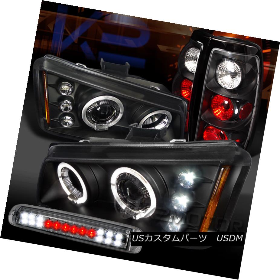 ヘッドライト 03-06 Silverado 1500 Black Halo Projector Head Tail Lamps+Smoke LED 3rd Stop 03-06 Silverado 1500 Black Haloプロジェクターヘッドテールランプ+ Smoke LED 3rd Stop 【並行輸入品】