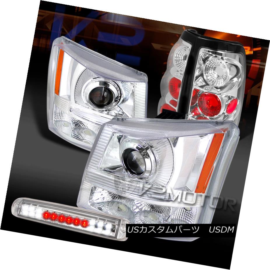 宅配 ライト・ランプ-Projector Chrome Silverado 03-06 ヘッドライト Headlights+Tail  LED第3ブレーキライト lランプ+ Chromeプロジェクターヘッドライト+タイ Silverado 03-06 Light Brake 3rd  Lamps+LED - 96.30.34.21