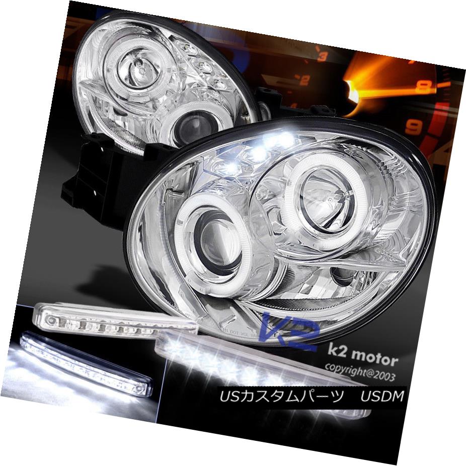 ヘッドライト FOR 02-03 IMPREZA WRX CHROME HALO PROJECTOR HEADLIGHTS+8-LED DRL FOG LAMP FOR 02-03インプレッサWRXクロムハロープロジェクターヘッドライト+ 8-L ED DRL FOG LAMP 【並行輸入品】
