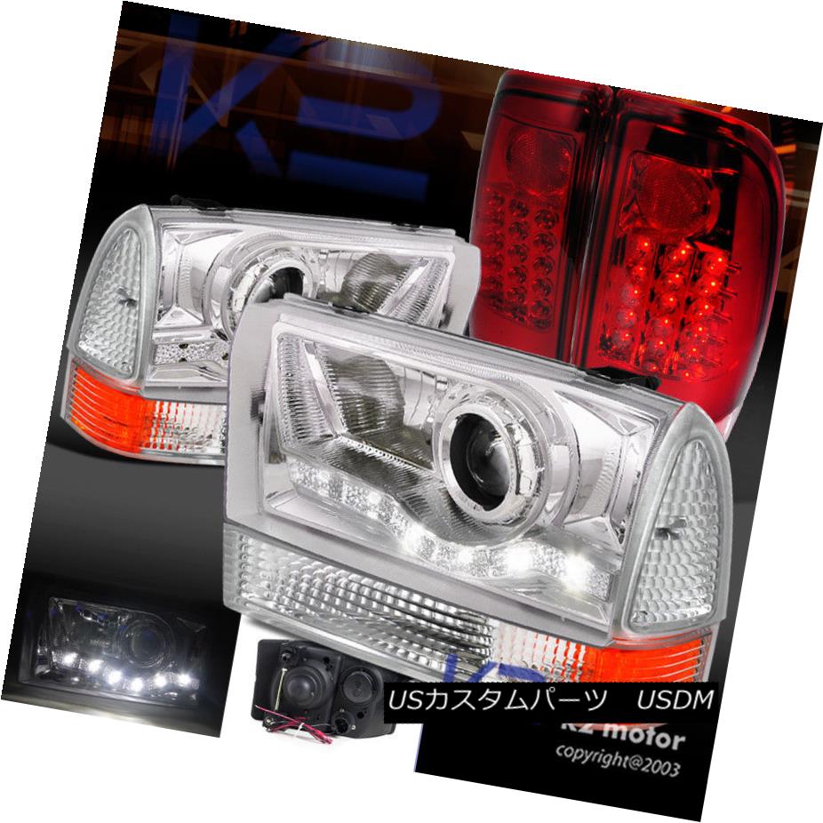 ヘッドライト Ford 99-04 Super Duty Chrome Projector SMD Headlight+Corner Lamp+LED Tail Lights フォード99-04スーパーデューティークロムプロジェクターSMDヘッドライト+トウモロコシ erランプ+ LEDテールライト 【並行輸入品】
