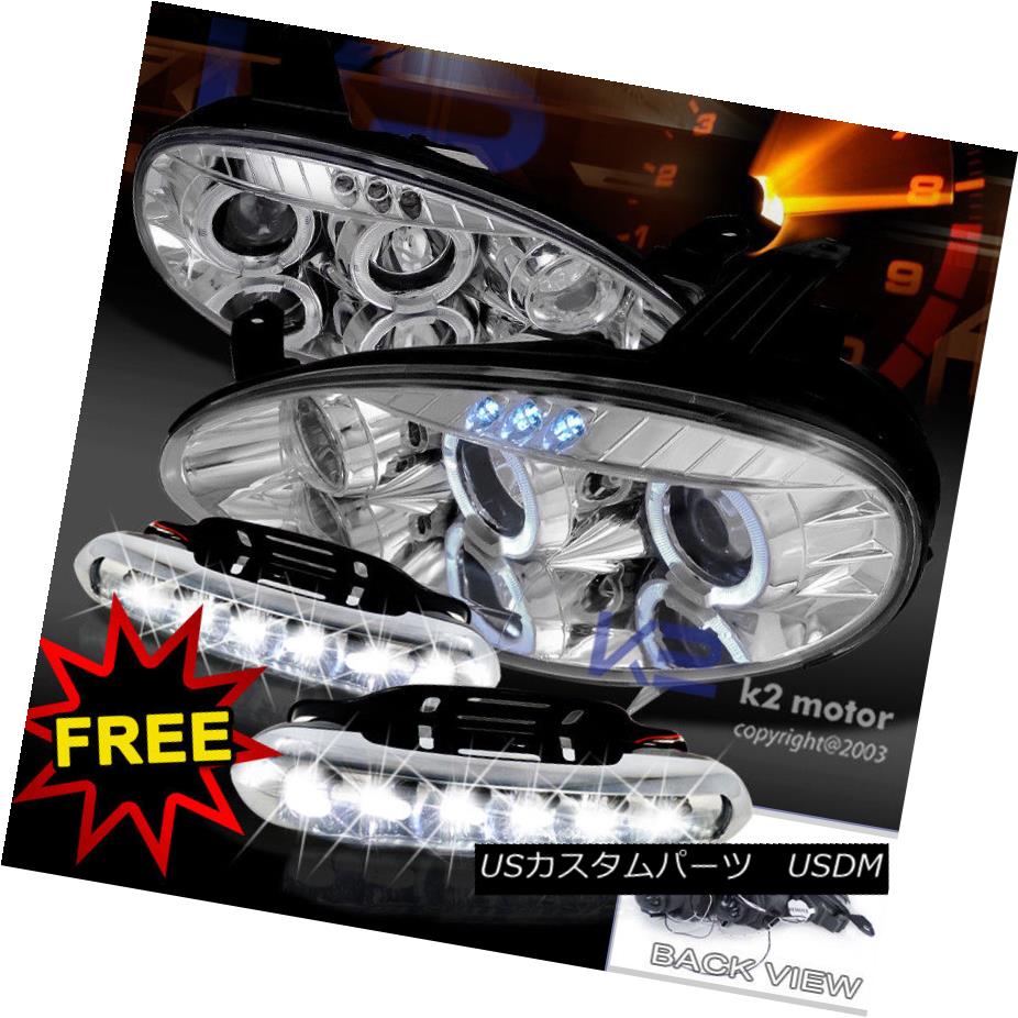 ヘッドライト 01-05 Mazda Miata MX5 Chrome Halo Projector Headlights+LED Fog Lamps 01-05マツダMiata MX5クロームハロープロジェクターヘッドライト+ LEDフォグランプ 【並行輸入品】
