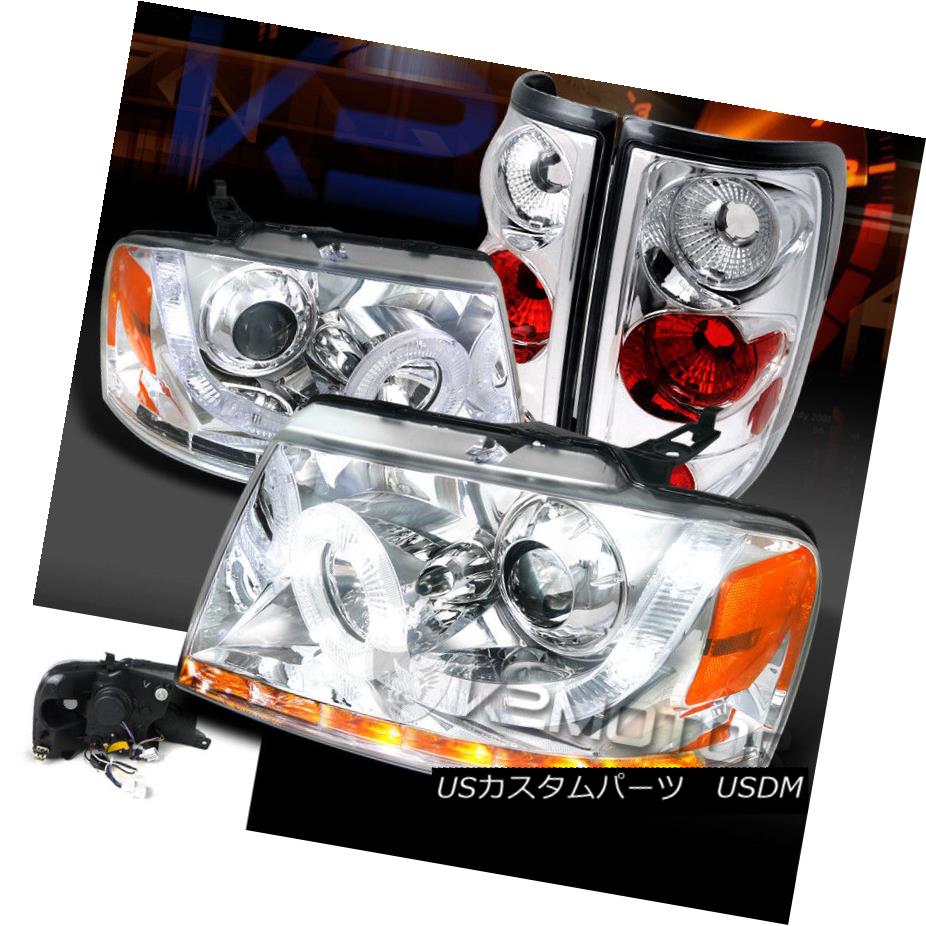 ヘッドライト 04-08 Ford F150 Chrome SMD LED Halo Projector Headlights+Clear Rear Tail Lamps 04-08 Ford F150 Chrome SMD LEDハロープロジェクターヘッドライト+ Cle arリアテールランプ 【並行輸入品】 75,020円
