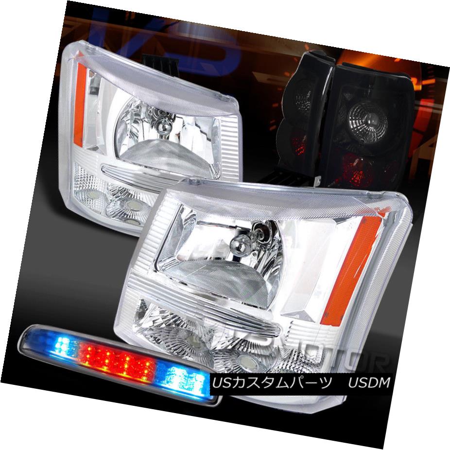 ヘッドライト 03-06 Silverado 1500 Clear Headlights+3rd Stop Lamp+Piano Black Tail Lamps 03-06 Silverado 1500クリアヘッドライト+ 3ストップランプ+ピアノブラックテールランプ 【並行輸入品】