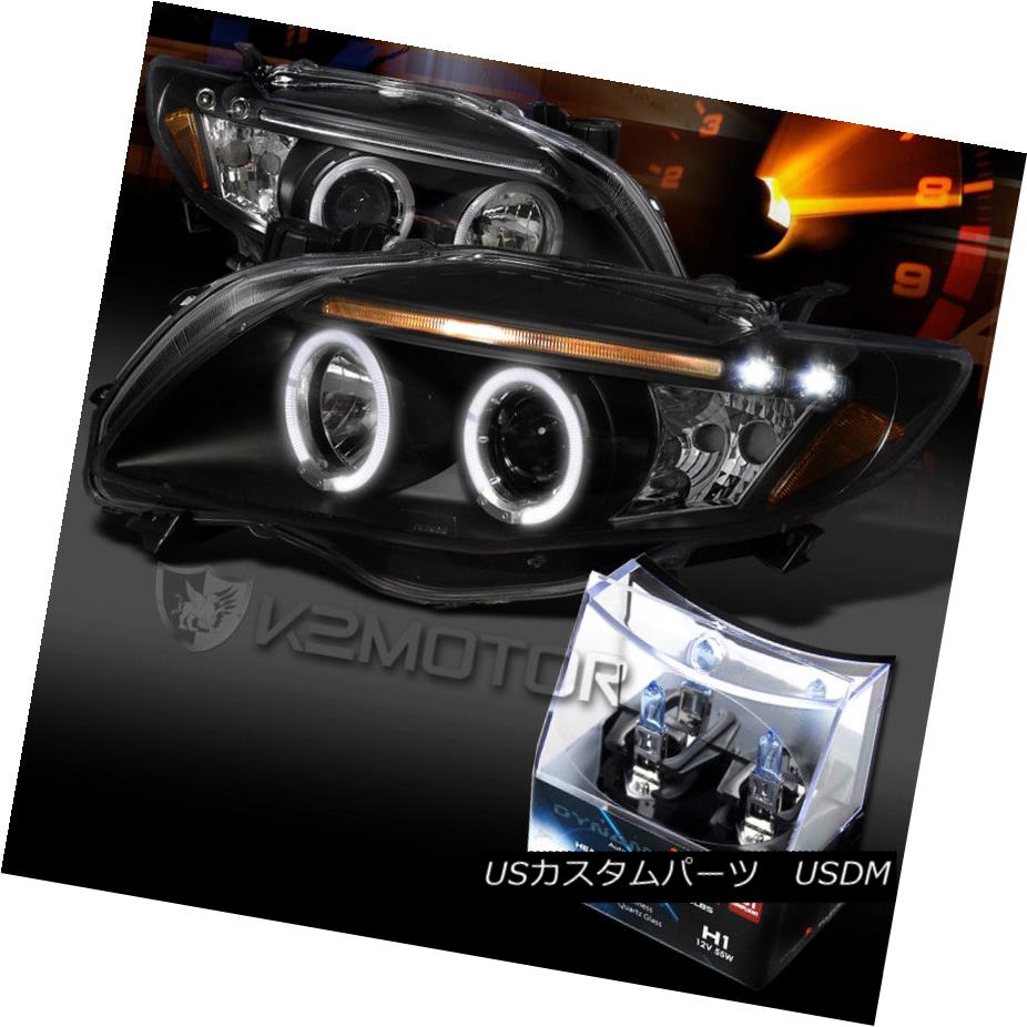 ライト ランプ 美しい Projector Halo Led Black Corolla Toyota 09 10 For ヘッドライト Headlights H1 H1ハロゲン電球 09 10トヨタカローラブラックledハロープロジェクターヘッドライト Bulbs Halogen Beachsidecliniccr Com