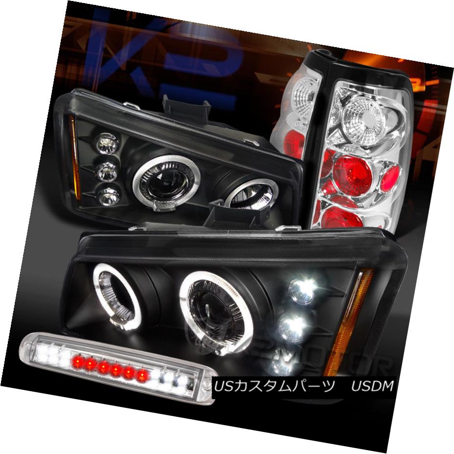 ヘッドライト 03-06 Silverado 1500 Black Halo Projector Headlights+Clear Tail Lamp+3rd Stop 03-06 Silverado 1500 Black Haloプロジェクターヘッドライト+ Cle arテールランプ+ 3rdストップ 【並行輸入品】