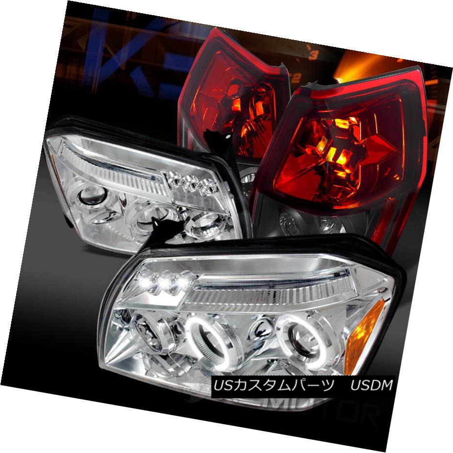ヘッドライト 05-07 Magnum Chrome Halo LED Projector Headlights+Red Tail Brake Lamps 05-07マグナムクロムハローLEDプロジェクターヘッドライト+レッドテールブレーキランプ 【並行輸入品】