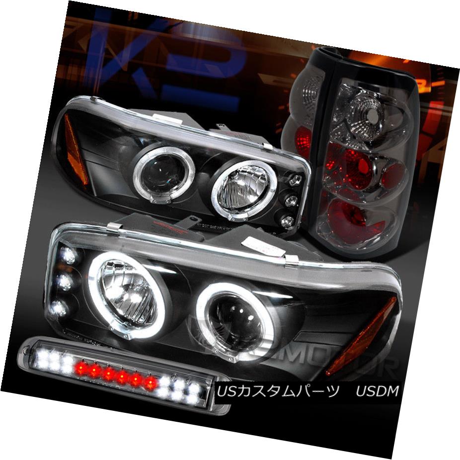 ヘッドライト 04-06 Sierra Black Projector Headlights+Smoke Tail Lamps+LED 3rd Brake 04-06シエラブラックプロジェクターヘッドライト+スモーキー keテールランプ+ LED第3ブレーキ 【並行輸入品】