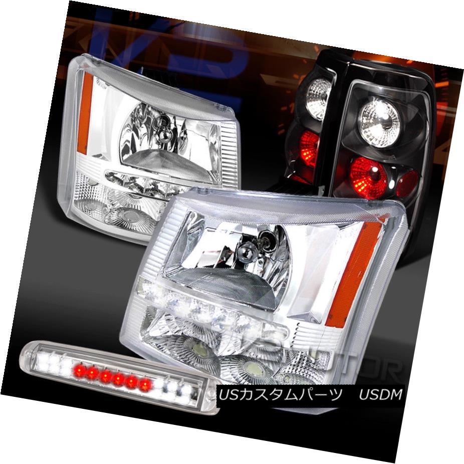 ヘッドライト 03-06 Silverado Chrome SMD DRL Headlights+LED 3rd Brake+Black Tail Lamps 03-06 Silverado Chrome SMD DRLヘッドライト+ LED第3ブレーキ+ブラックテールランプ 【並行輸入品】