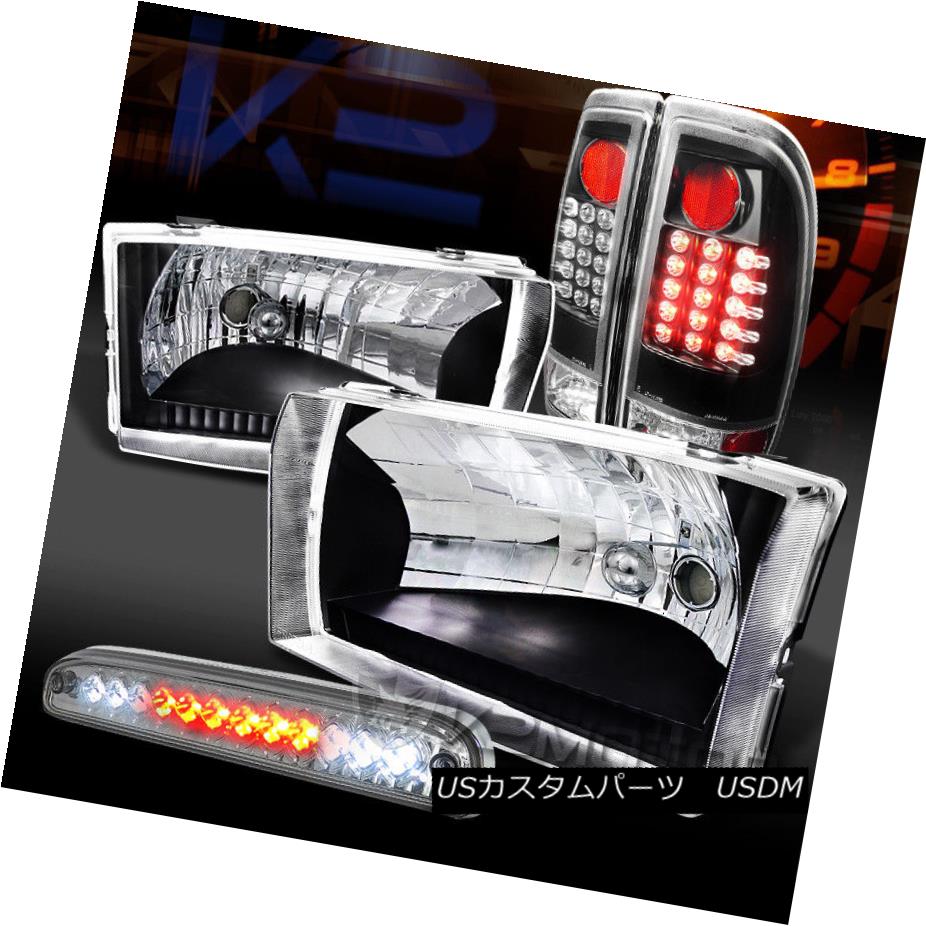 ヘッドライト 99-04 F250/350 SuperDuty Black Headlights+LED Tail Lamps+Clear 3rd Brake 99-04 F250 / 350 SuperDutyブラックヘッドライト+ LEDテールランプ+クリア第3ブレーキ 【並行輸入品】