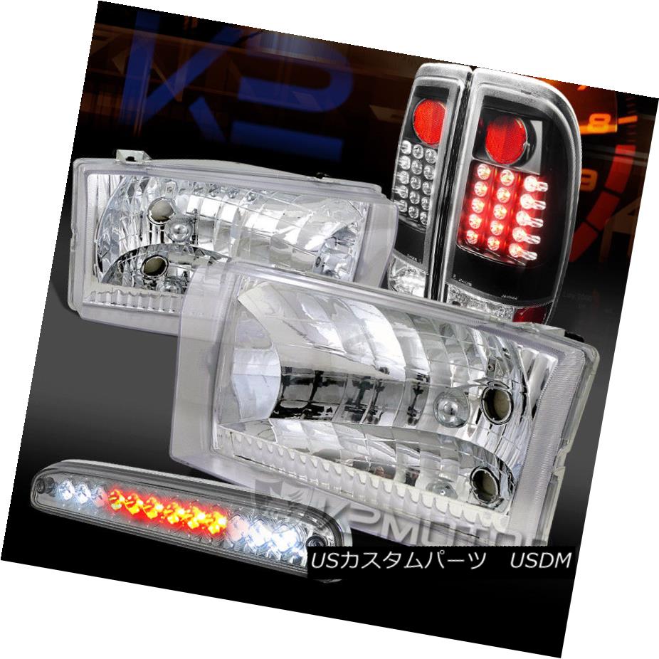 ヘッドライト 99-04 F250 SuperDuty Chrome Headlights+LED 3rd Brake+Black LED Tail Lamps 99-04 F250 SuperDuty Chromeヘッドライト+ LED第3ブレーキ+ブラックLEDテールランプ 【並行輸入品】