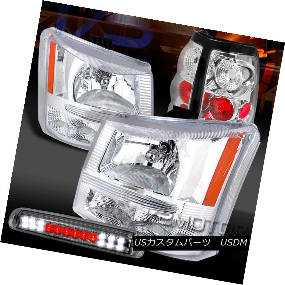 ヘッドライト 03-06 Silverado Chrome Headlights+Tail Lamps+Smoke LED 3rd Brake Light 03-06 Silverado Chromeヘッドライト+タイ lランプ+スモークLED第3ブレーキライト 【並行輸入品】