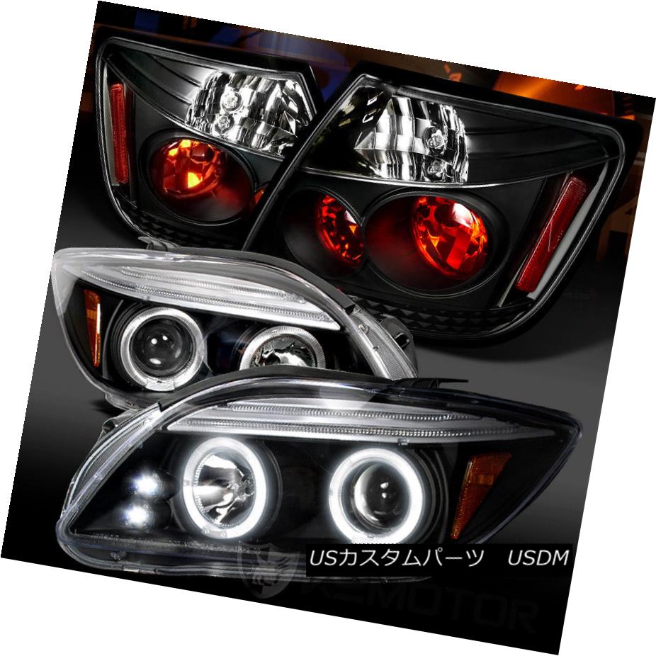 ヘッドライト 05-10 Scion tC Black LED Halo Projector Headlights+Rear Tail Lamps 05-10 Scion tC Black LEDハロープロジェクターヘッドライト+リア rテールランプ 【並行輸入品】