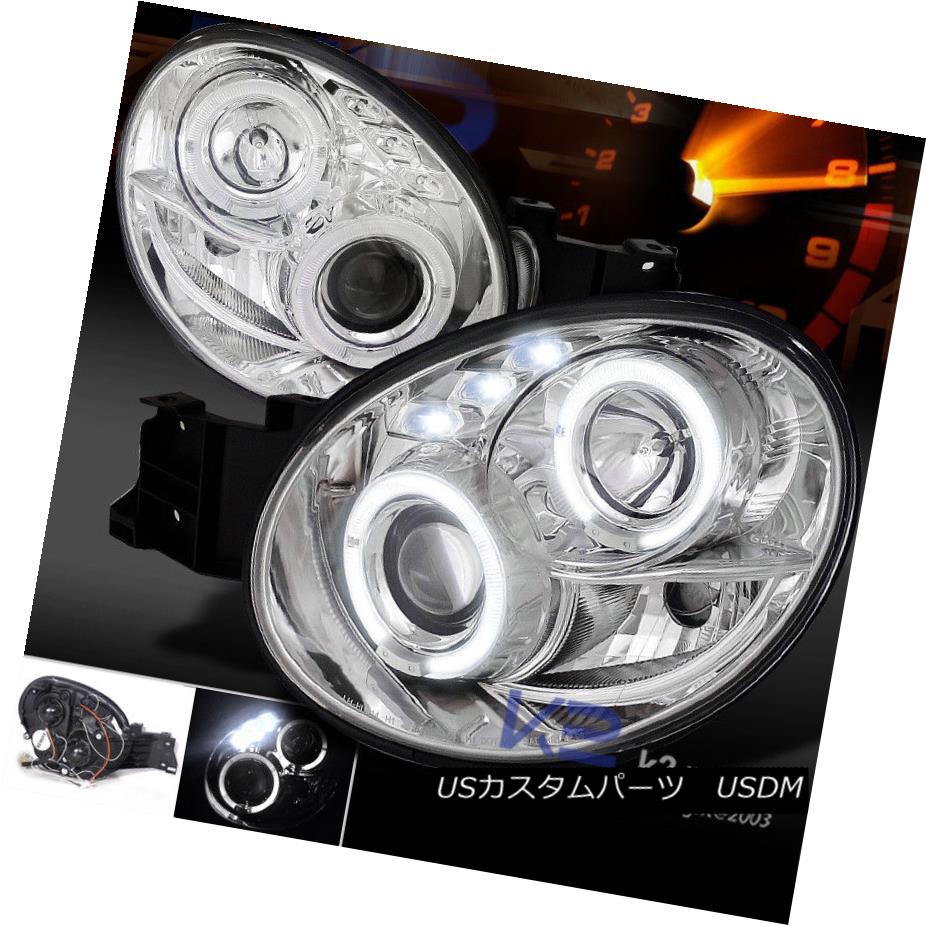 ヘッドライト For 02-03 Subaru Impreza 2.5RS/WRX Chrome LED Halo Projector Headlights 02-03スバルインプレッサ2.5RS / WRXクロームLEDハロープロジェクターヘッドライト用 【並行輸入品】