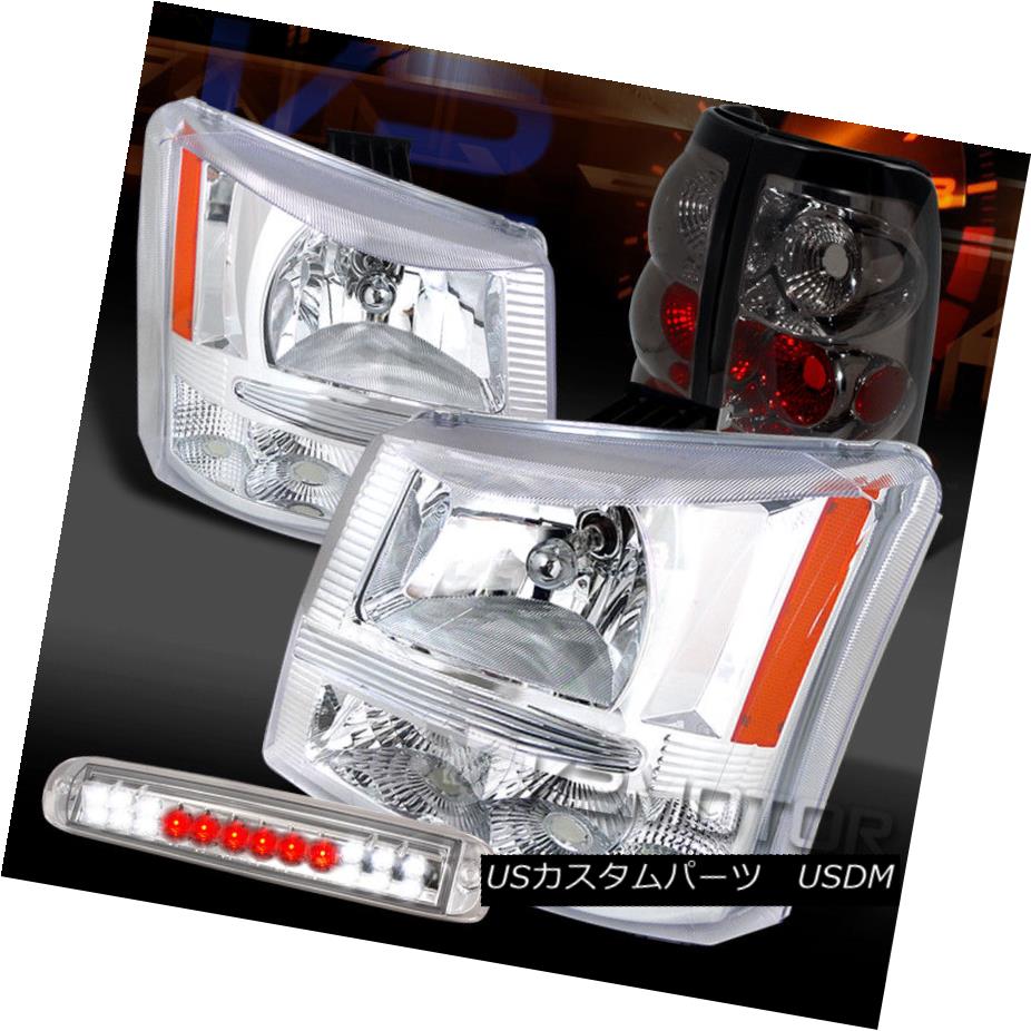 ヘッドライト 03-06 Silverado 1500 Chrome Headlights+LED 3rd Brake Light+Smoke Tail Lamps 03-06 Silverado 1500クロームヘッドライト+ LED第3ブレーキライト+煙テールランプ 【並行輸入品】