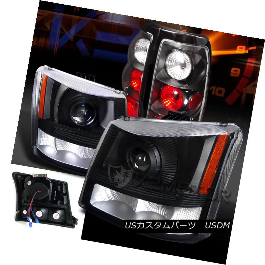 ヘッドライト 2003-2006 Silverado 1PC Projector Headlights+Bumper Lamps & Tail Lights Black 2003-2006シルバラード1PCプロジェクターヘッドライト+ブラム 、ランプ＆amp; テールライトブラック 【並行輸入品】