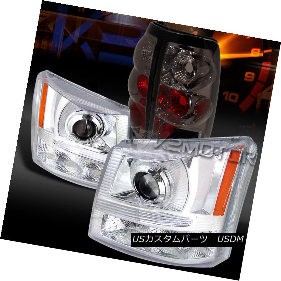 ヘッドライト 03-06 Chevy Silverado 1500 Chrome Projector Headlights+Smoke Rear Tail Lamps 03-06 Chevy Silverado 1500プロジェクターヘッドライト+スモーキー keリアテールランプ 【並行輸入品】