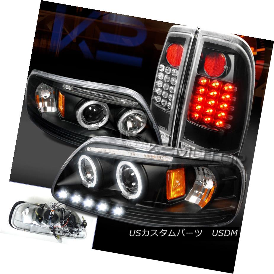 訳あり ライト ランプ ヘッドライト 97 03 Ledテールライト Ck Bla Ledプロジェクターヘッドライト Halo Black Styleside F150 97 03 Lights Tail Led Headlights Black Projector Led Halo Black Styleside F150 House Bar Com