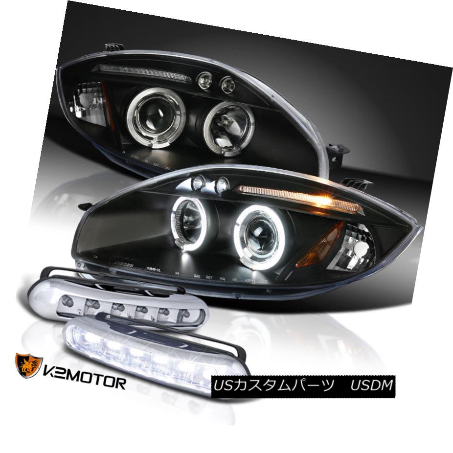 ヘッドライト 06-11 Eclipse Twin Halo Black LED Eyelid Projector Headlights+LED Driving Fog 06-11 EclipseツインハローブラックLEDアイライトプロジェクターヘッドライト+ LEDドライビングフォグ 【並行輸入品】