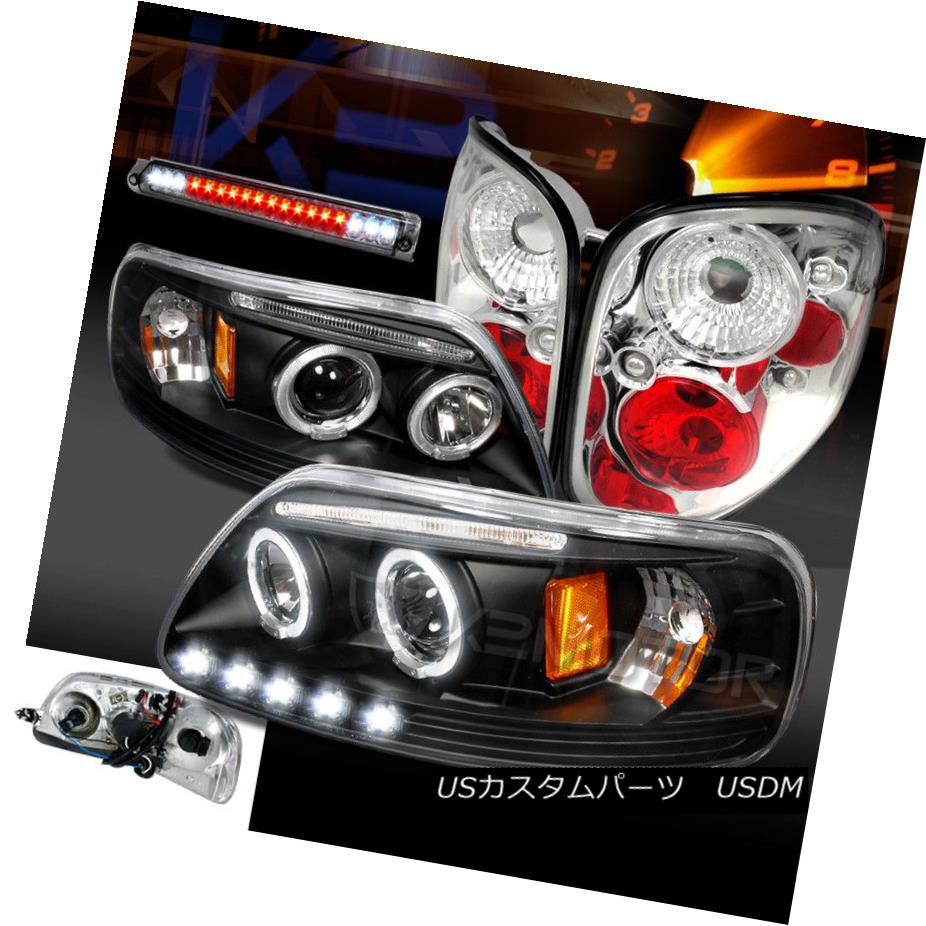 逆輸入 ライト ランプ Projector Halo Black F150 97 00 ヘッドライト Headlights Clear 3rdブレーキ Led Smoke Arテールランプ Cle F150ブラックハロープロジェクターヘッドライト 97 00 Brake 3rd Led Lamps Smoke Tail