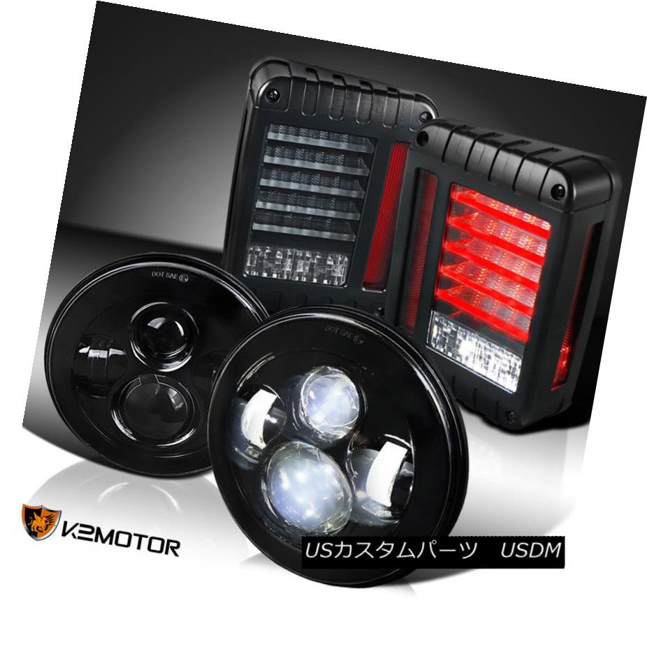 超歓迎 ライト ランプ 07 17ラングラー7インチブラッククリープロジェクターヘッドライト すべてのledブラックテールライト Lights Tail Black Led Headlights All Projector Cree Black 7 Wrangler 07 17 ヘッドライト Www Evangelioverdadero Com